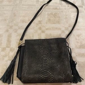 Kelly Wynn | My Sidekick Satchel in Black Gold Cobra | Purse | Crossbody